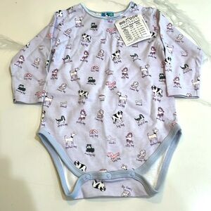 Big Dogs long-sleeve dog themed onesie (sz 6-12 mos)